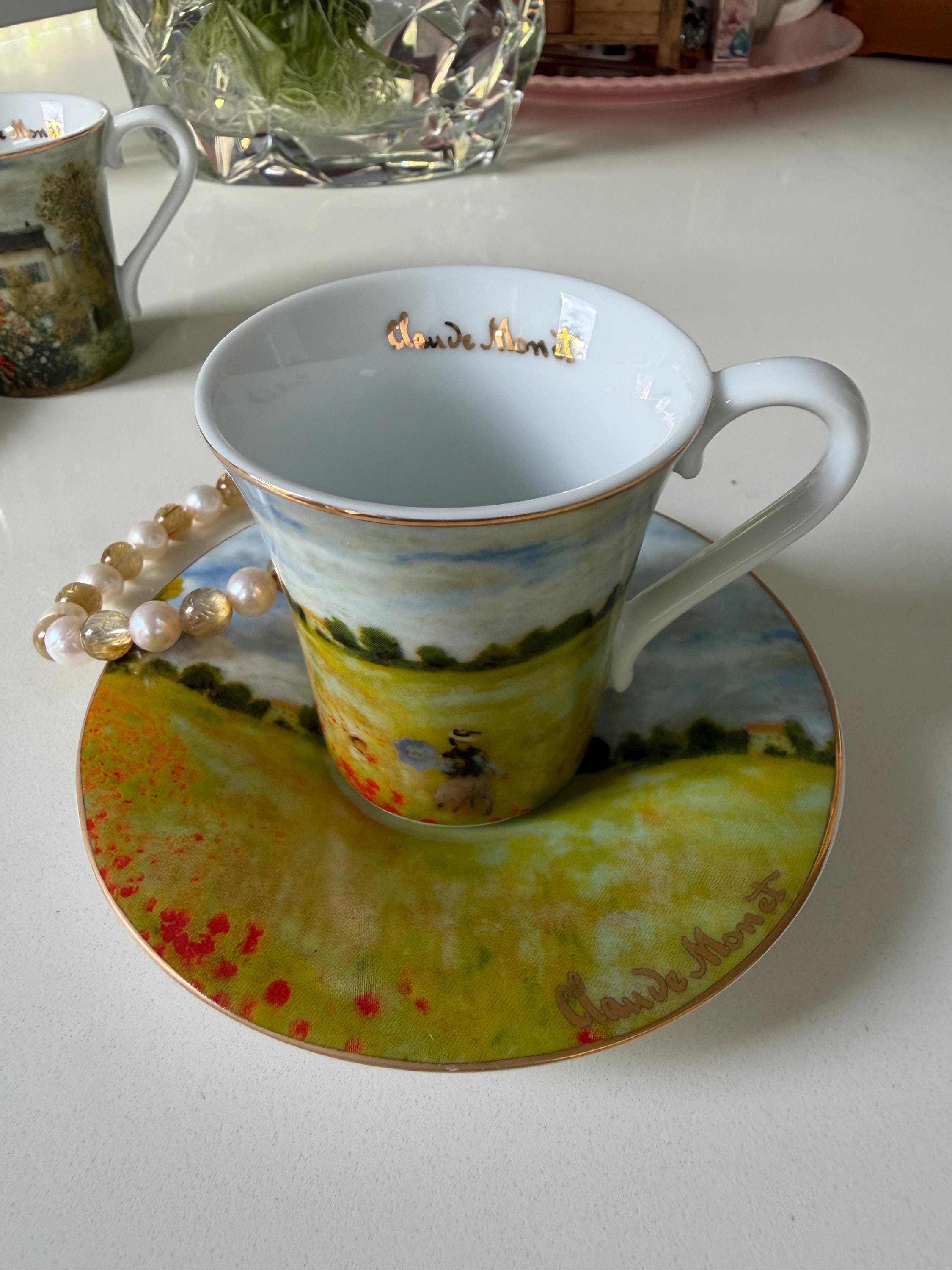 (N/A) Porcelain Cups and Plates